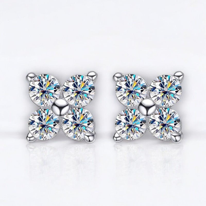 Radiant Cluster Moissanite Studs - Dazzle and Grace