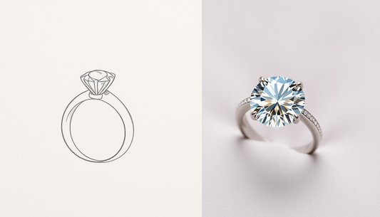 From Sketch to Sparkle: Designing Your Own Moissanite Engagement Ring