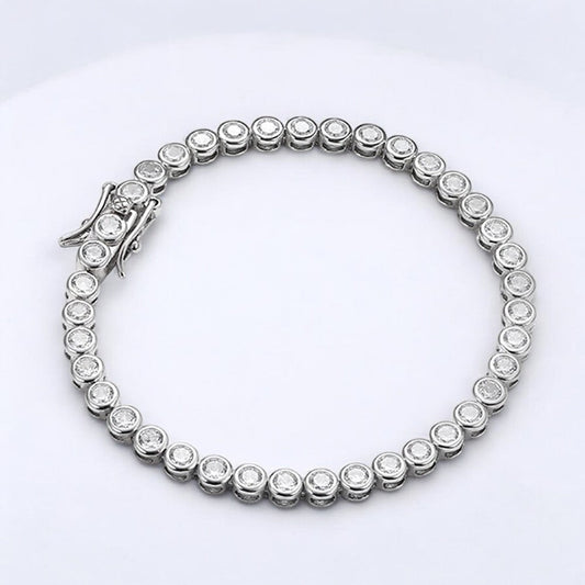 2 - 3MM Bezel Set Tennis Bracelet - Dazzle and Grace