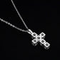 3 CT Moissanite Cross Pendant in Silver - Dazzle and Grace