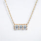 3 Moissanite Stone Rectangular Pendant - Dazzle and Grace