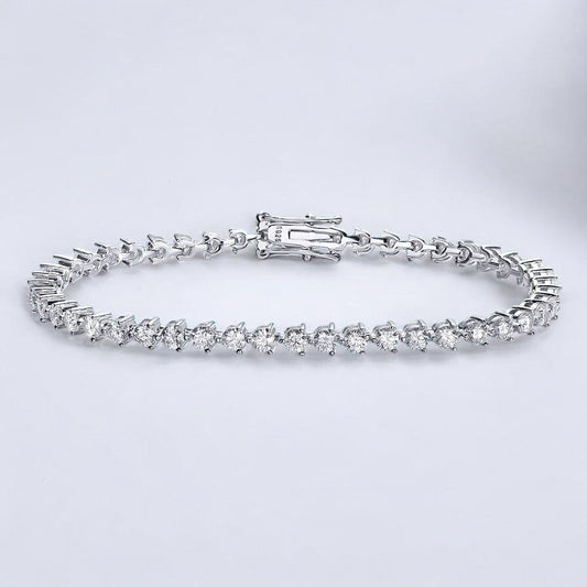 3 Prong Moissanite Tennis Bracelet - Dazzle and Grace