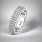 3 Row Moissanite Eternity Band - Dazzle and Grace