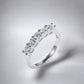 5 Stone Moissanite Eternity Band - Dazzle and Grace