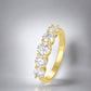 5 Stone Moissanite Eternity Band - Dazzle and Grace