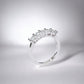 5 Stone Moissanite Eternity Band - Dazzle and Grace