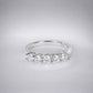 5 Stone Moissanite Eternity Band - Dazzle and Grace