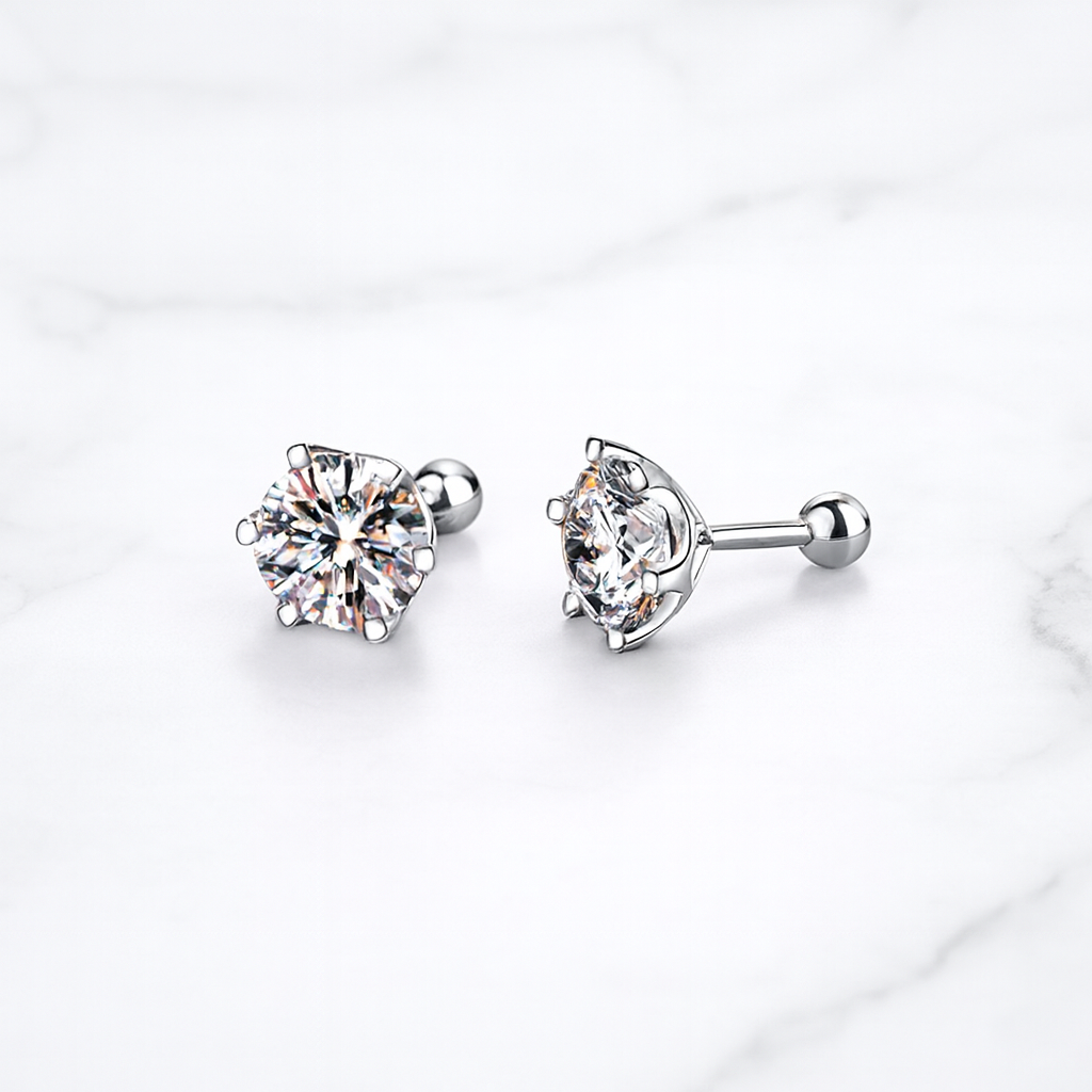 🎁 Free Gift: Moissanite Stud Earrings