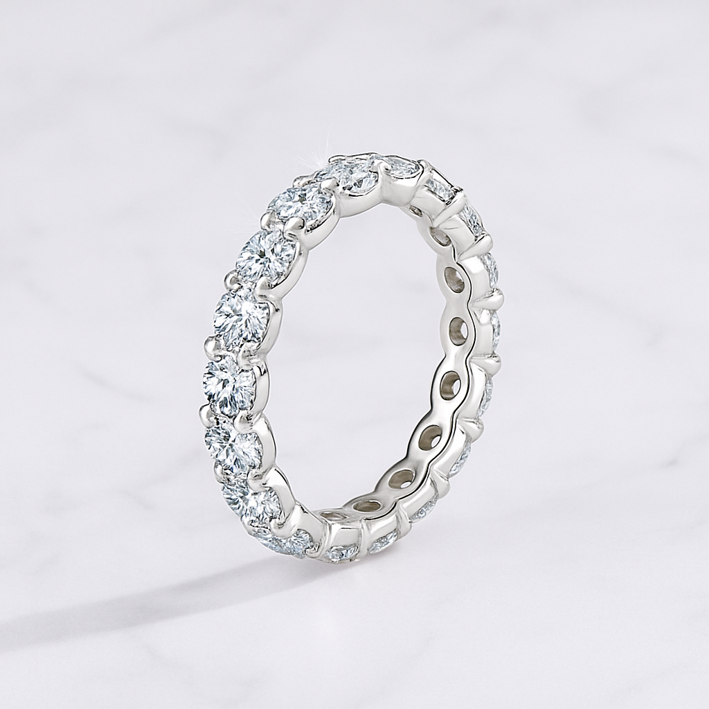 2.2ct Moissanite Eternity Band, Timeless Sparkle