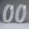Brilliant Double-Sided Moissanite Hoops