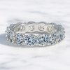 7CT Moissanite Eternity Band Dazzling Luxury in 18K White Gold Plating