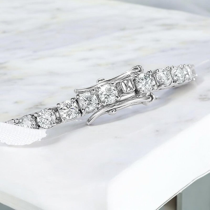 Timeless Moissanite Tennis Bracelet - Dazzle and Grace