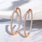 Minimalist Double Sided Moissanite Hoop Earrings - Dazzle and Grace