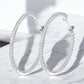 Minimalist Double Sided Moissanite Hoop Earrings - Dazzle and Grace