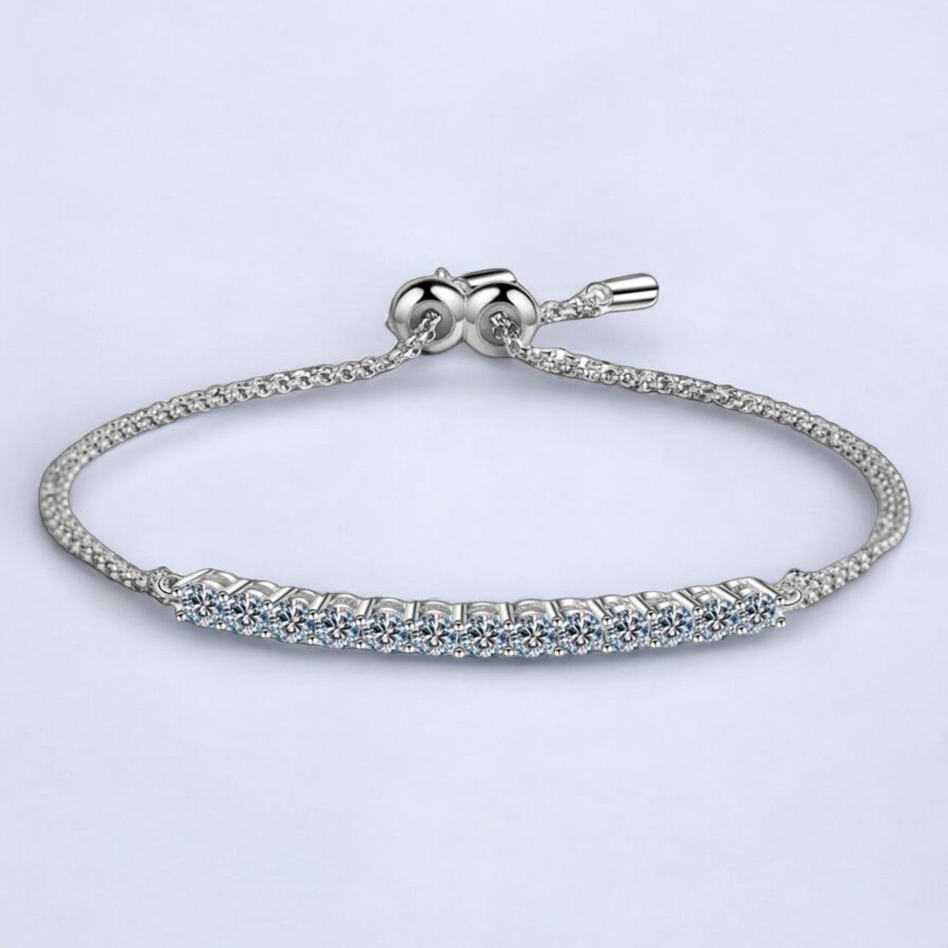 Adjustable Moissanite Tennis Bracelet - Dazzle and Grace