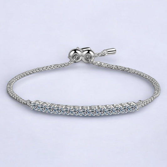 Adjustable Moissanite Tennis Bracelet - Dazzle and Grace