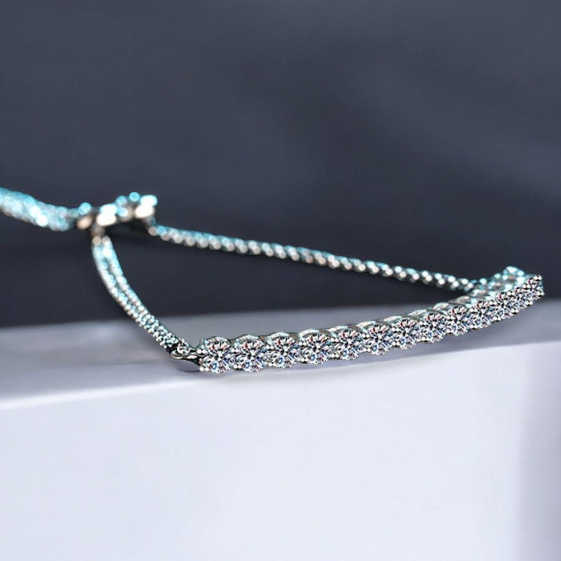 Adjustable Moissanite Tennis Bracelet - Dazzle and Grace