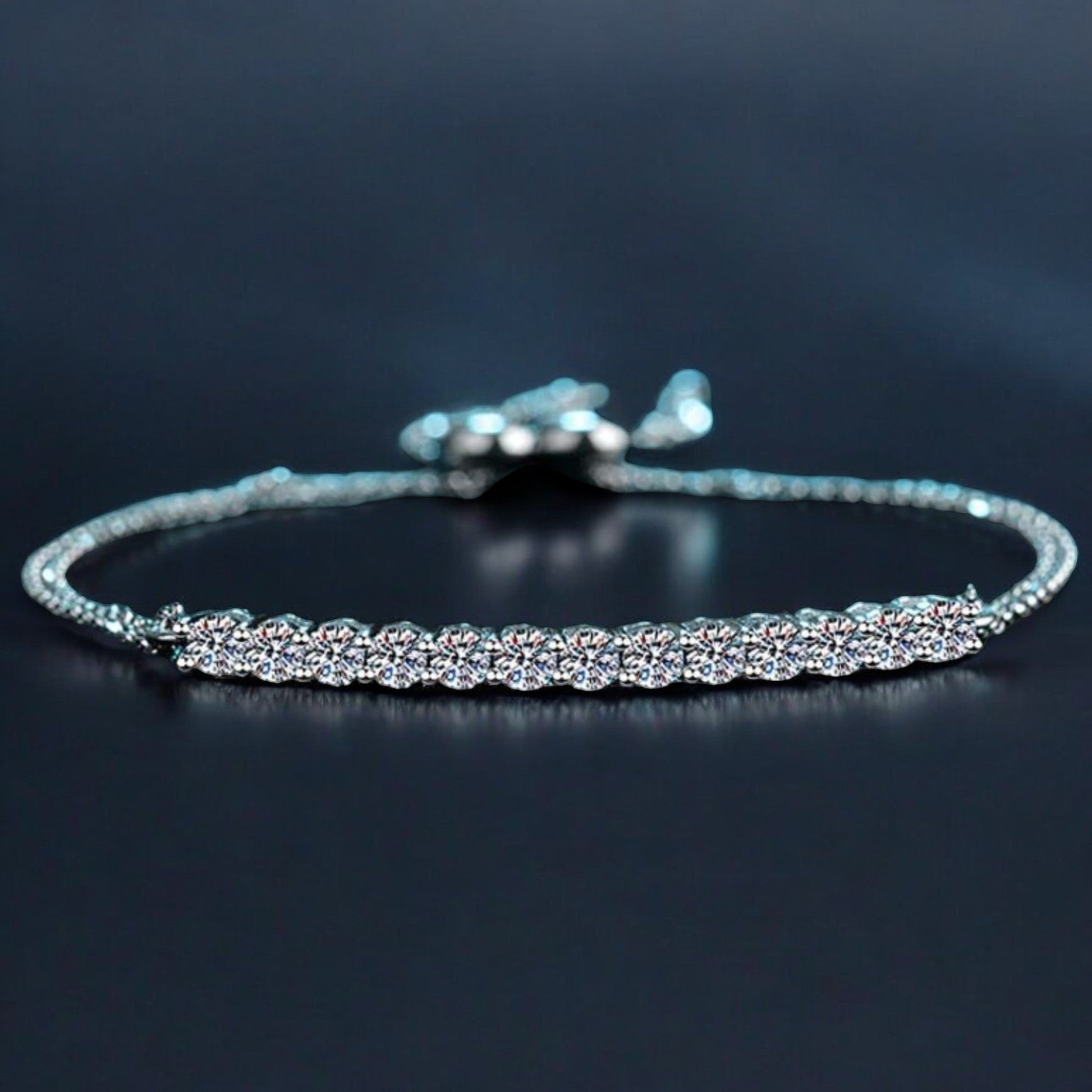 Adjustable Moissanite Tennis Bracelet - Dazzle and Grace