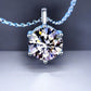 Brilliant Moissanite Pendant on Sterling Silver - Dazzle and Grace