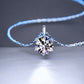 Brilliant Moissanite Pendant on Sterling Silver - Dazzle and Grace