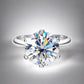 Classic 6 Prong Solitaire Moissanite Ring - Dazzle and Grace