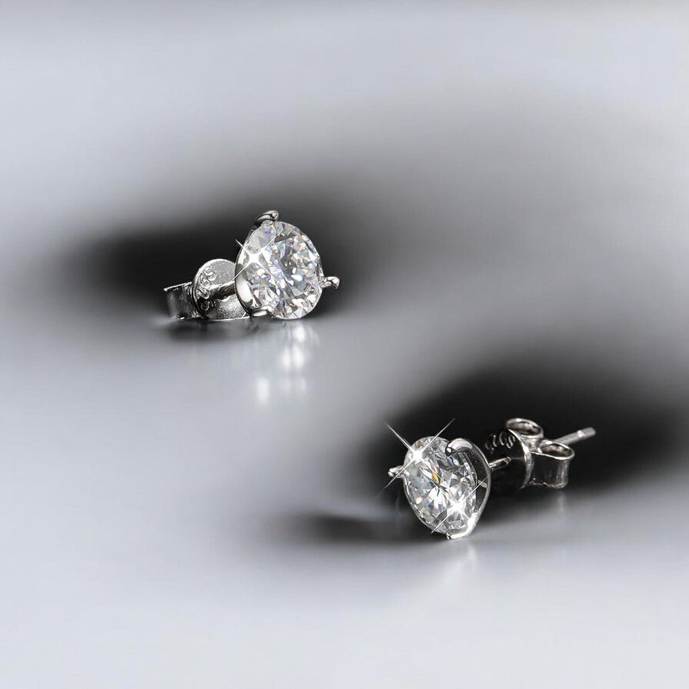 Classic Brilliance: Dazzling 3 Prong Moissanite Studs - Dazzle and Grace