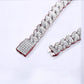 Classic D VVS1 Moissanite Cuban Link Bracelet in White Gold Plating - Dazzle and Grace