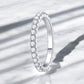 Classic Moissanite Eternity Band 18K White Gold Plated - Dazzle and Grace