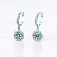 Dazzling 1 Carat Moissanite Loop Earrings in Silver - Dazzle and Grace