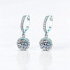 Dazzling 1 Carat Moissanite Loop Earrings in Silver - Dazzle and Grace