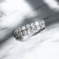 Double Row Moissanite Pave Eternity Band - Dazzle and Grace