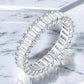 Emerald Cut Moissanite Eternity Band - Dazzle and Grace