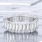 Emerald Cut Moissanite Eternity Band - Dazzle and Grace