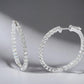 Large Radiant Moissanite Double Sided Hoop Earrings - Dazzle and Grace