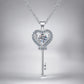 Love Key Shaped Moissanite Pendant in Silver - Dazzle and Grace