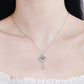 Love Key Shaped Moissanite Pendant in Silver - Dazzle and Grace