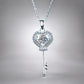 Love Key Shaped Moissanite Pendant in Silver - Dazzle and Grace