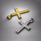 Pave Moissanite Cross Pendant in Silver - Dazzle and Grace