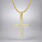 Pave Moissanite Cross Pendant in Silver - Dazzle and Grace