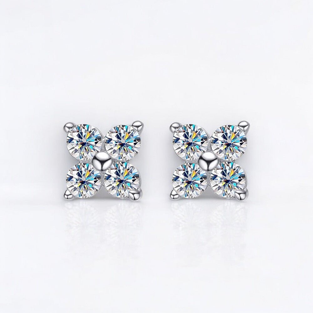 Radiant Cluster Moissanite Studs - Dazzle and Grace