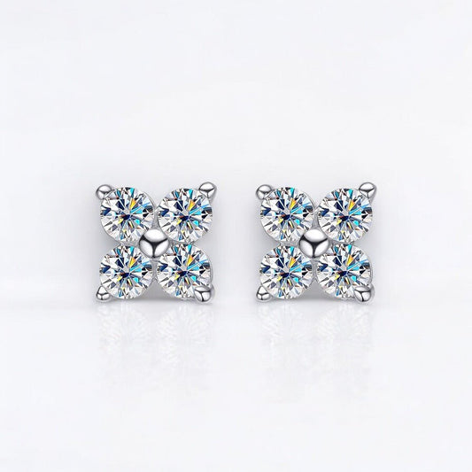 Radiant Cluster Moissanite Studs - Dazzle and Grace