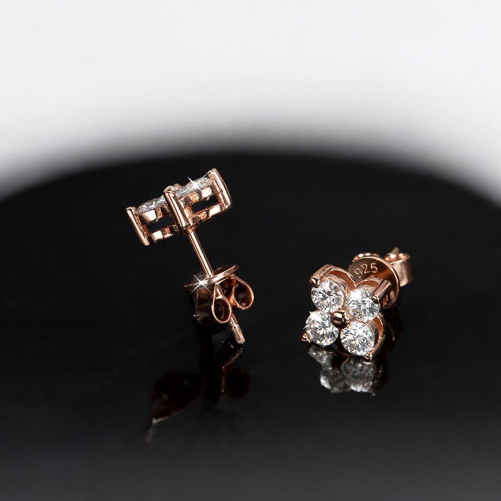 Radiant Cluster Moissanite Studs - Dazzle and Grace