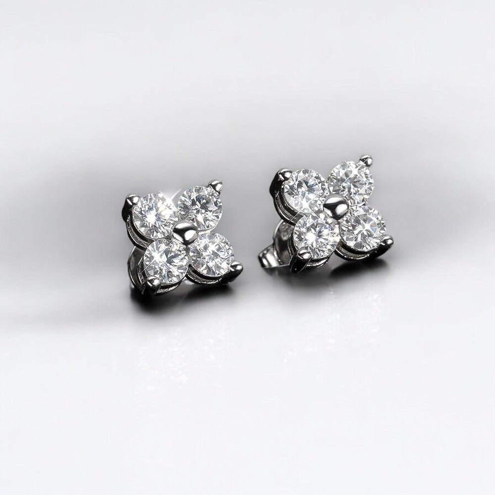 Radiant Cluster Moissanite Studs - Dazzle and Grace