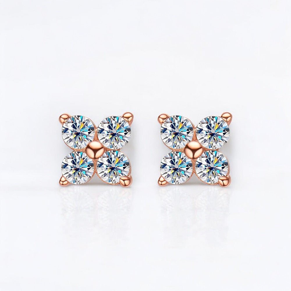 Radiant Cluster Moissanite Studs - Dazzle and Grace