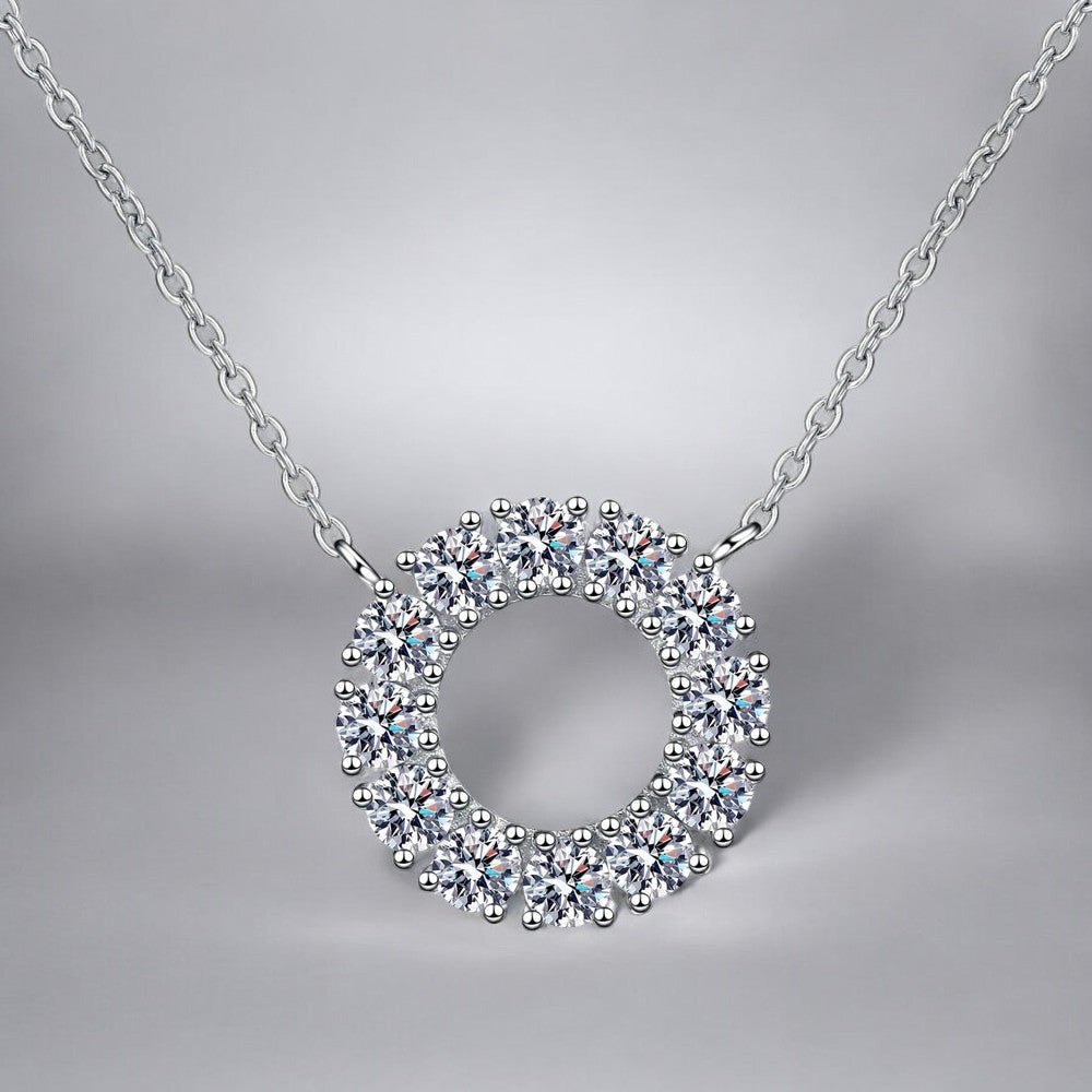 Round Moissanite Pendant - Dazzle and Grace