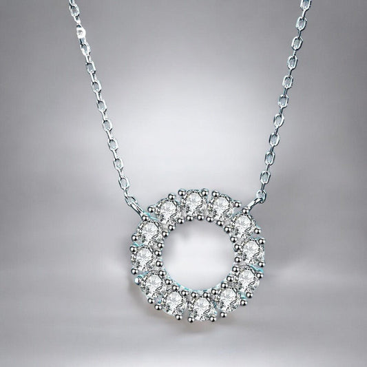 Round Moissanite Pendant - Dazzle and Grace