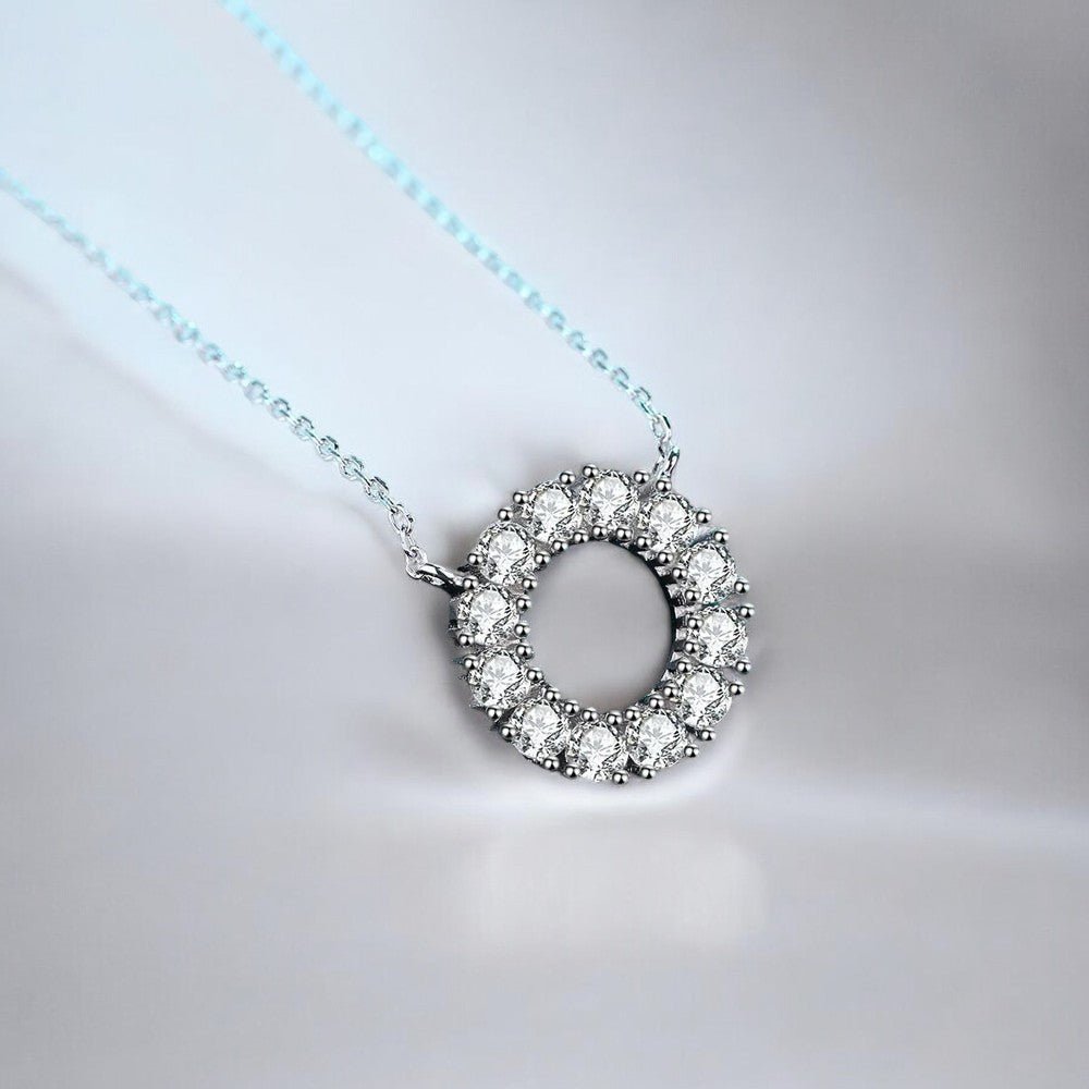 Round Moissanite Pendant - Dazzle and Grace