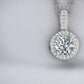 Round Moissanite Pendant with GRA Certificate in Sterling Silver - Dazzle and Grace