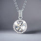 Round Moissanite Pendant with GRA Certificate in Sterling Silver - Dazzle and Grace