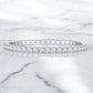 Single Row Pave Moissanite Bangle Bracelet - Dazzle and Grace